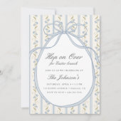 Invitation Hop on Over Easter Brunch Egg Hunt Spring (Devant)