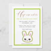 Invitation Hop On Over Easter Egg Hunt Bunny Personnalisé (Devant)