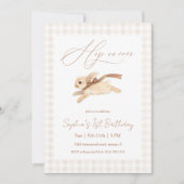 Invitation Hop on Over Running Bunny Birthday (Devant)