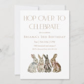 Invitation Hop Over Bunny Birthday (Devant)