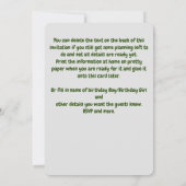 Invitation Hop sur la grenouille fête d'anniversaire (Dos)