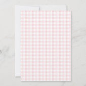 Invitation Hop Two It Rose Gingham Lapin 2e Anniversaire (Dos)