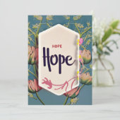Invitation Hope Blooms - Elegant Floral Typography (Debout devant)