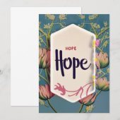 Invitation Hope Blooms - Elegant Floral Typography (Devant / Derrière)
