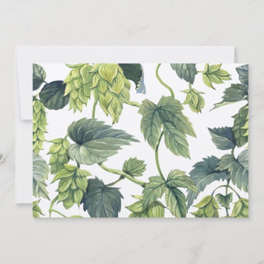 Invitation Hops, Collection Mariage de bière (Dos)