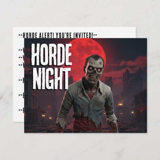 Invitation Horde Night Party (Devant / Derrière)