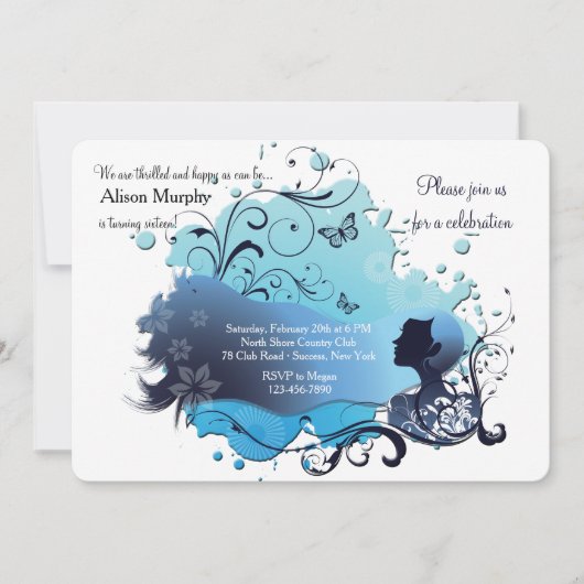 Invitation Horizon Bleu (Devant)