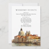 Invitation Horizon de Venise Aquarelle Anniversaire Week-end (Dos)