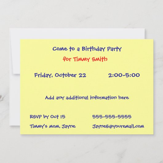 Invitation Horizontal (Dos)