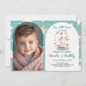 Invitation Horizontal Celestial 1er anniversaire (Devant)