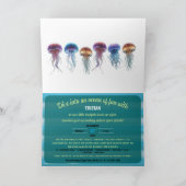 Invitation horizontale 2 mignonne 2 manches pliée (Intérieur)