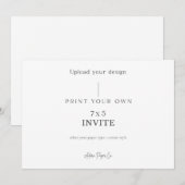 Invitation Horizontale 5x7 : Téléchargez la Vôtre (Devant / Derrière)