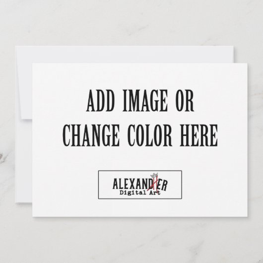 Invitation horizontale à plat de 5 po sur 7 po A7 (Dos)