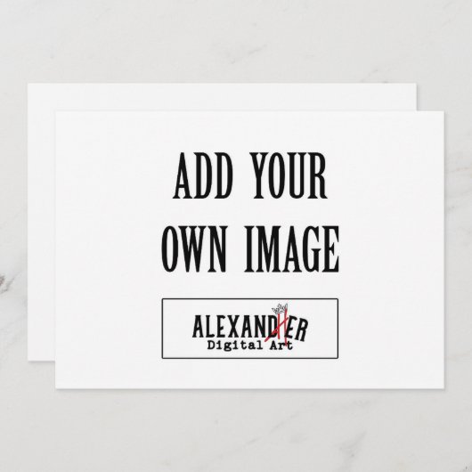 Invitation horizontale à plat de 5 po sur 7 po A7 (Devant / Derrière)