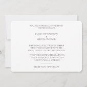 Invitation horizontale du Mariage de colibri migno (Dos)