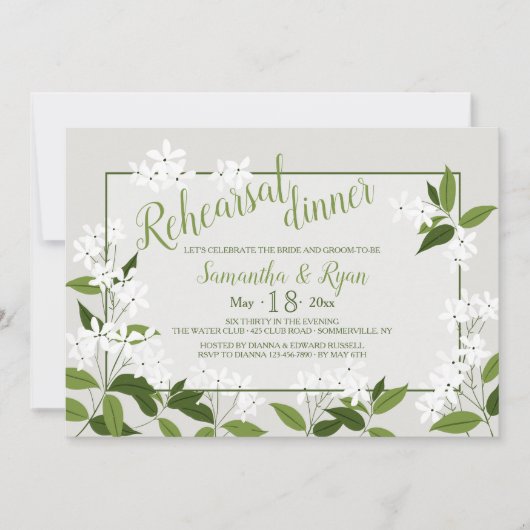 Invitation Horizontale Jasmin (Devant)