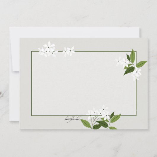 Invitation horizontale Jasmine (Dos)