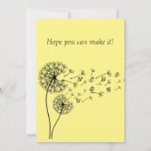 Invitation Horloge Dandelion personnalisée avec papillons (Dos)