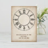 Invitation Horloge Intemporelle Fête d'Anniversaire (Debout devant)