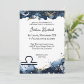 Invitation Horoscope céleste Libra Anniversaire (Debout devant)