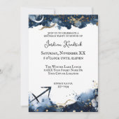 Invitation Horoscope céleste Sagittaire Anniversaire (Devant)