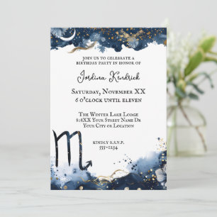 Invitation Horoscope céleste Scorpio Anniversaire