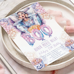 Invitation Horror Movie Night Slepover Halloween Anniversaire