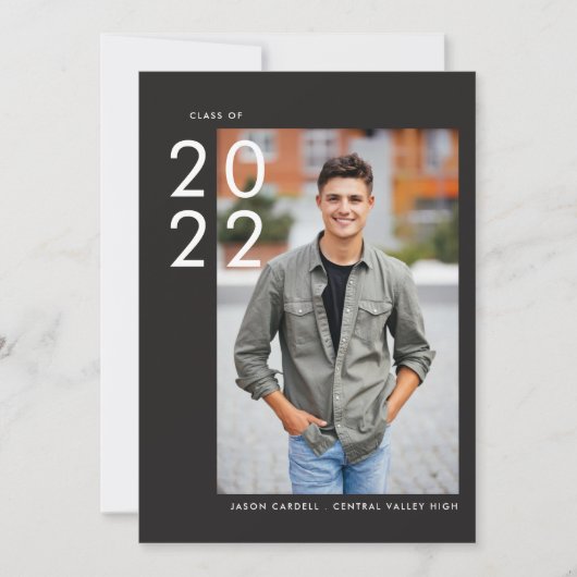 Invitation Hors centre | Sombre | Diplôme photo (Devant)