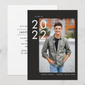 Invitation Hors centre | Sombre | Diplôme photo (Devant / Derrière)