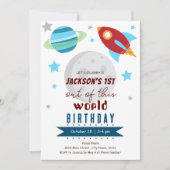 Invitation Hors de ce monde 1er anniversaire (Devant)