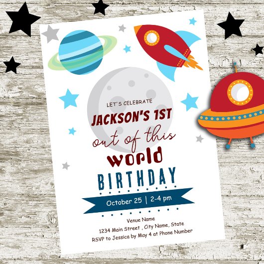 Invitation Hors de ce monde 1er anniversaire