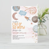 Invitation Hors de ce monde l'anniversaire de enfant d'aventu (Debout devant)