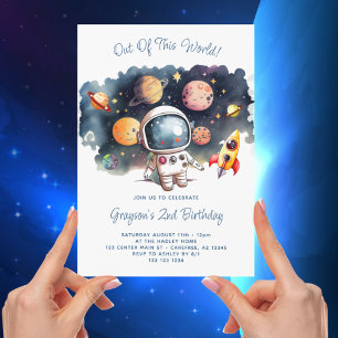Invitation Hors de ce monde Outerspace 2e anniversaire