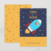 Invitation Hors de ce monde Saint-Valentin (Devant / Derrière)