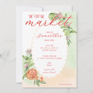 Invitation Hors Du Marché Boho Citrus Lemon Fête des mariées