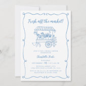 Invitation Hors Du Marché Fête des mariées Tirée À La Main (Devant)