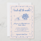 Invitation Hors Du Marché Fleurs Fête des mariées Dessinée À  (Devant)