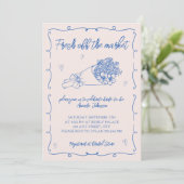 Invitation Hors Du Marché Fleurs Fête des mariées Dessinée À  (Debout devant)