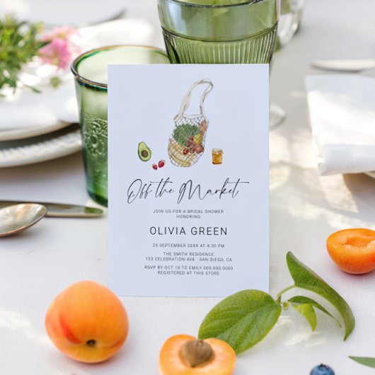 Invitation Hors Fête des mariées De Script De Boho Du Marché