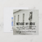 Invitation HORSE AND HEART 5.25 x 5.25 card (Devant / Derrière)