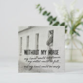 Invitation HORSE AND HEART 5.25 x 5.25 card (Debout devant)