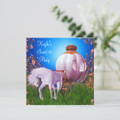Invitation Horse Carriage Princess Anniversaire (Debout devant)