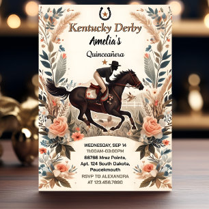 Invitation Horse Cowboy Derby Party Western Quinceanera