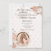 Invitation Horse Elegant Birthday  (Devant)