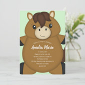 Invitation Horse fête d'anniversaire (Debout devant)