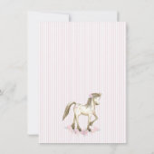 Invitation Horse fête d'anniversaire filles fête de poney (Dos)