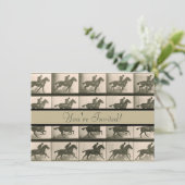 Invitation Horse Motion Photographie Vintage (Debout devant)