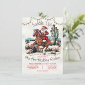 Invitation Horse Père Noël Fête Rodéo Désert Noël (Debout devant)