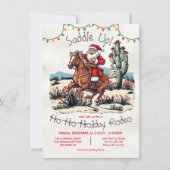 Invitation Horse Père Noël Fête Rodéo Désert Noël (Devant)