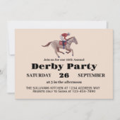 Invitation Horse Racing Anniversaire Derby Party (Devant)